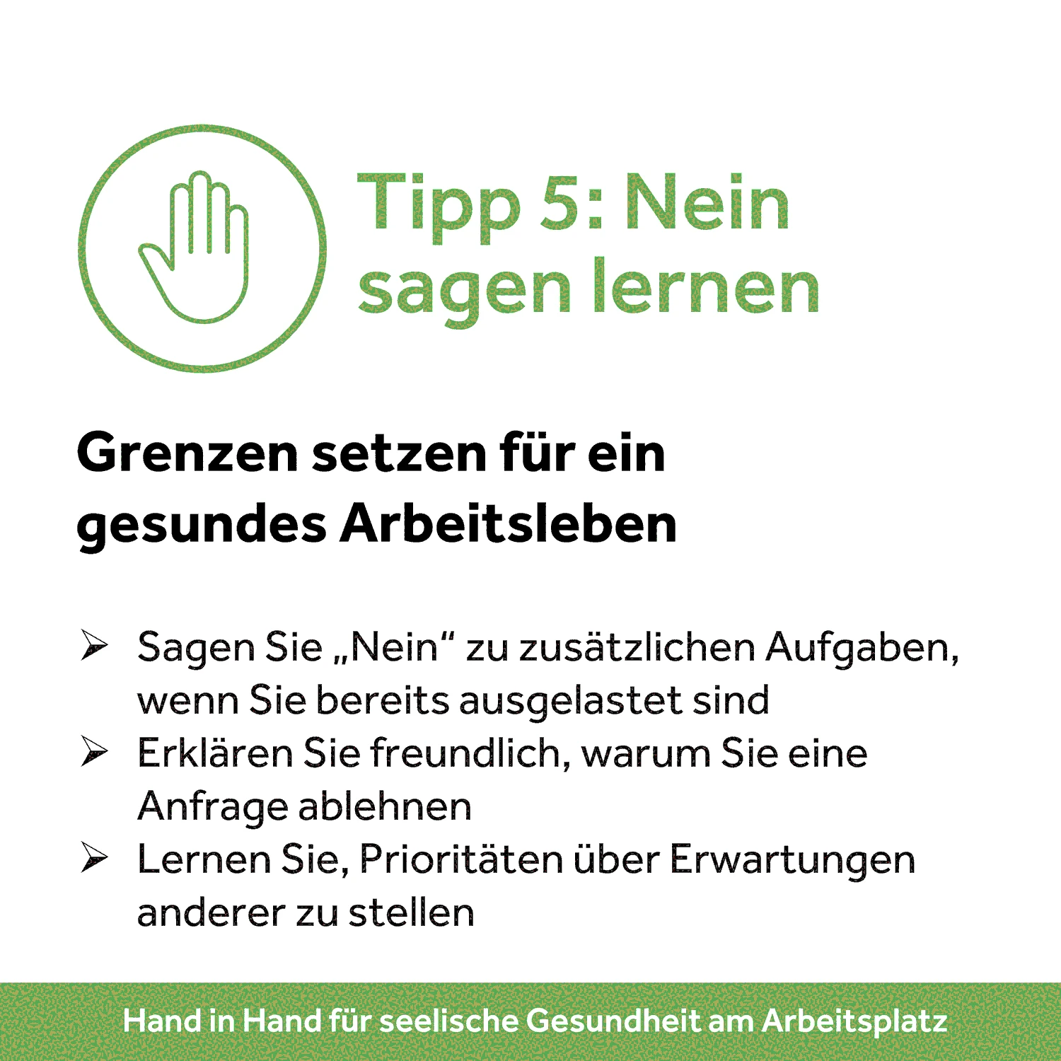 Nein sagen lernen: Grenzen setzen f&uuml;r ein gesundes Arbeitsleben